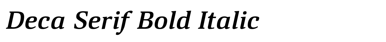 Deca Serif Bold Italic image